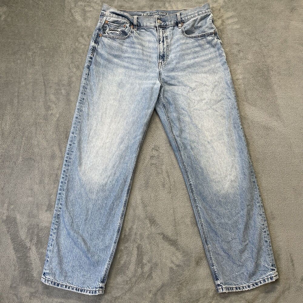 American Eagle Jeans Women Sz 12 (34 X 30) Strigid Ex-Boyfriend Jean High-Rise